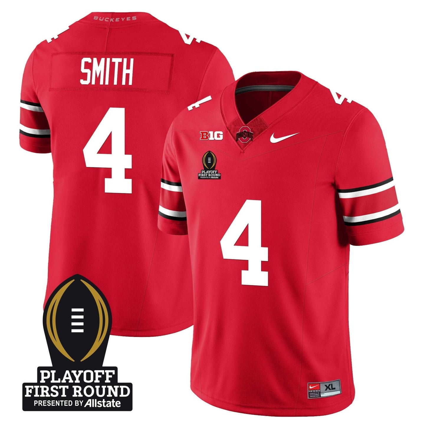 Ohio State Buckeyes Football - Playoff First Round Patch - All Stitched