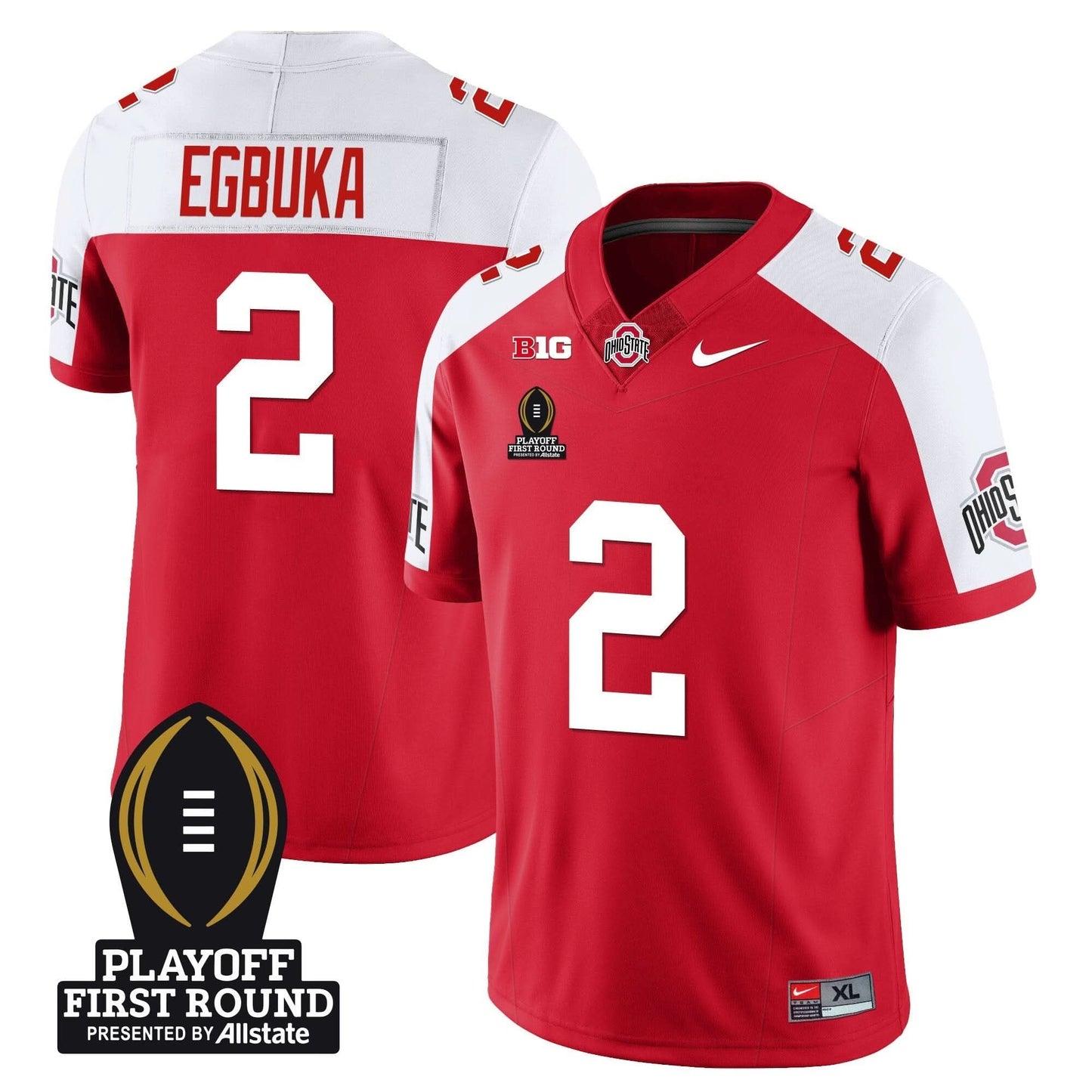 Ohio State Buckeyes Football - Playoff First Round Patch - All Stitched