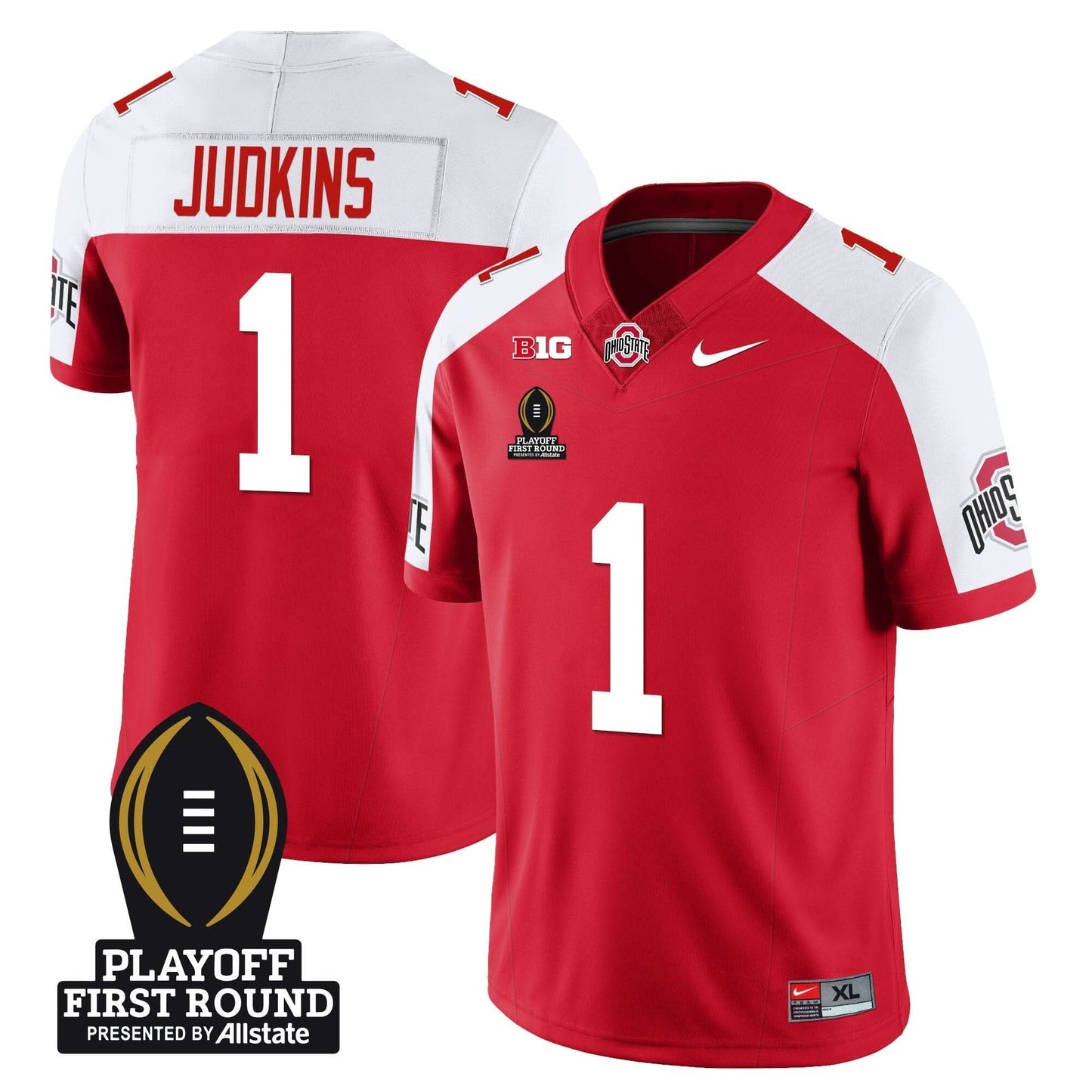 Ohio State Buckeyes Football - Playoff First Round Patch - All Stitched