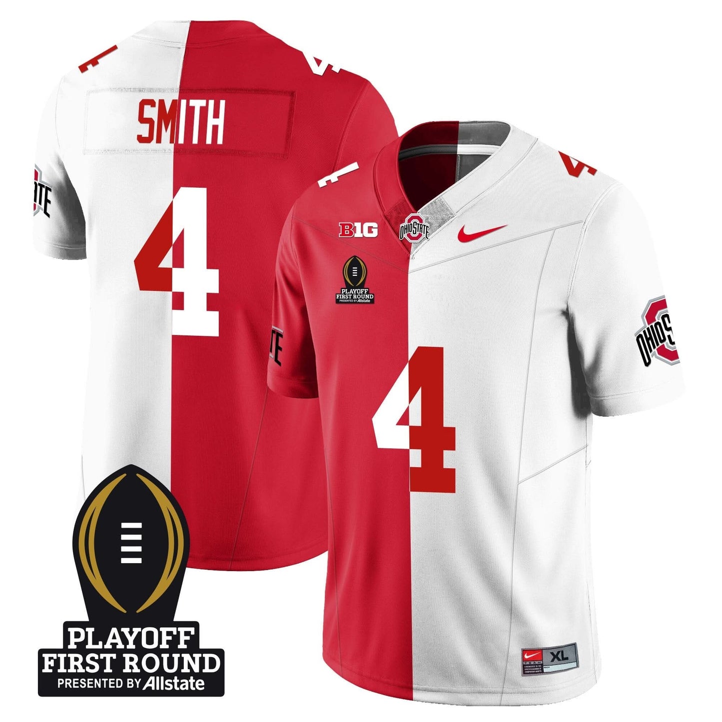 Ohio State Buckeyes Football - Playoff First Round Patch - All Stitched