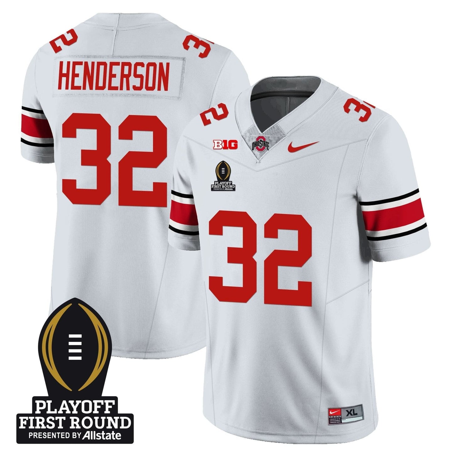 Ohio State Buckeyes Football - Playoff First Round Patch - All Stitched