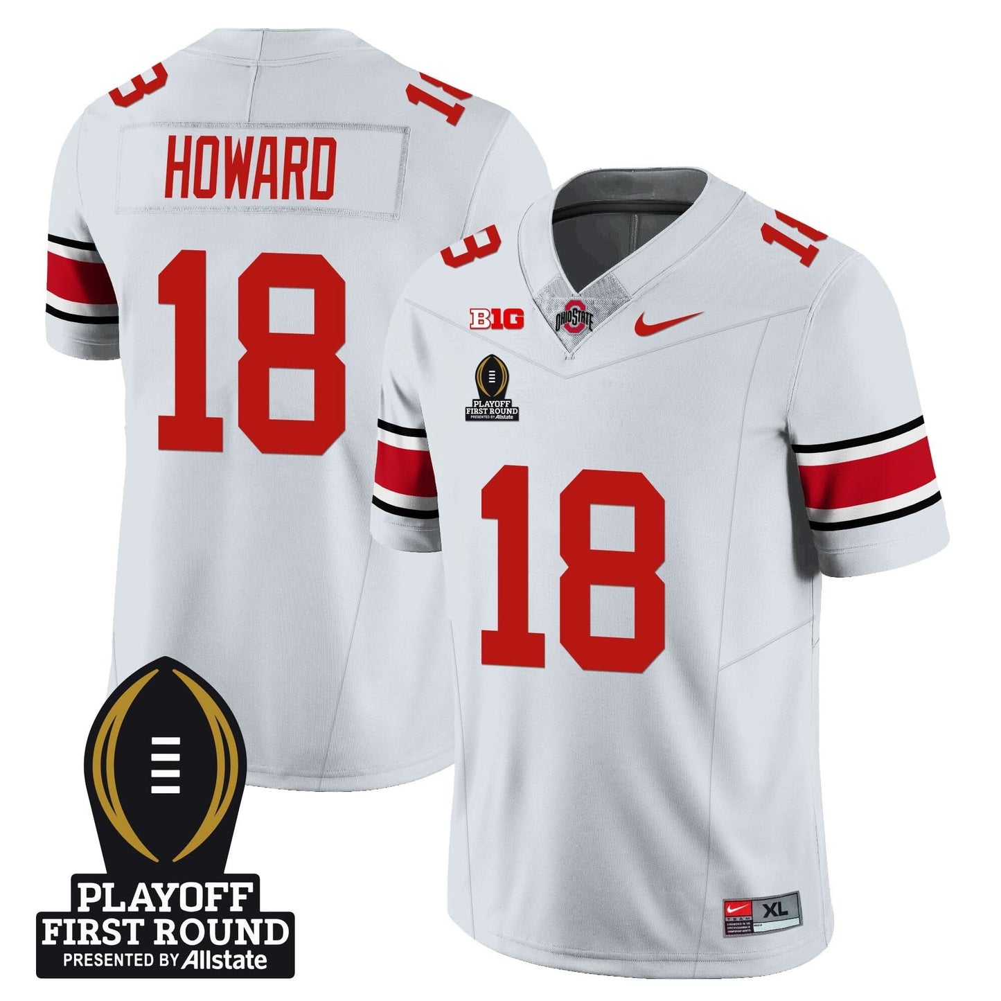 Ohio State Buckeyes Football - Playoff First Round Patch - All Stitched