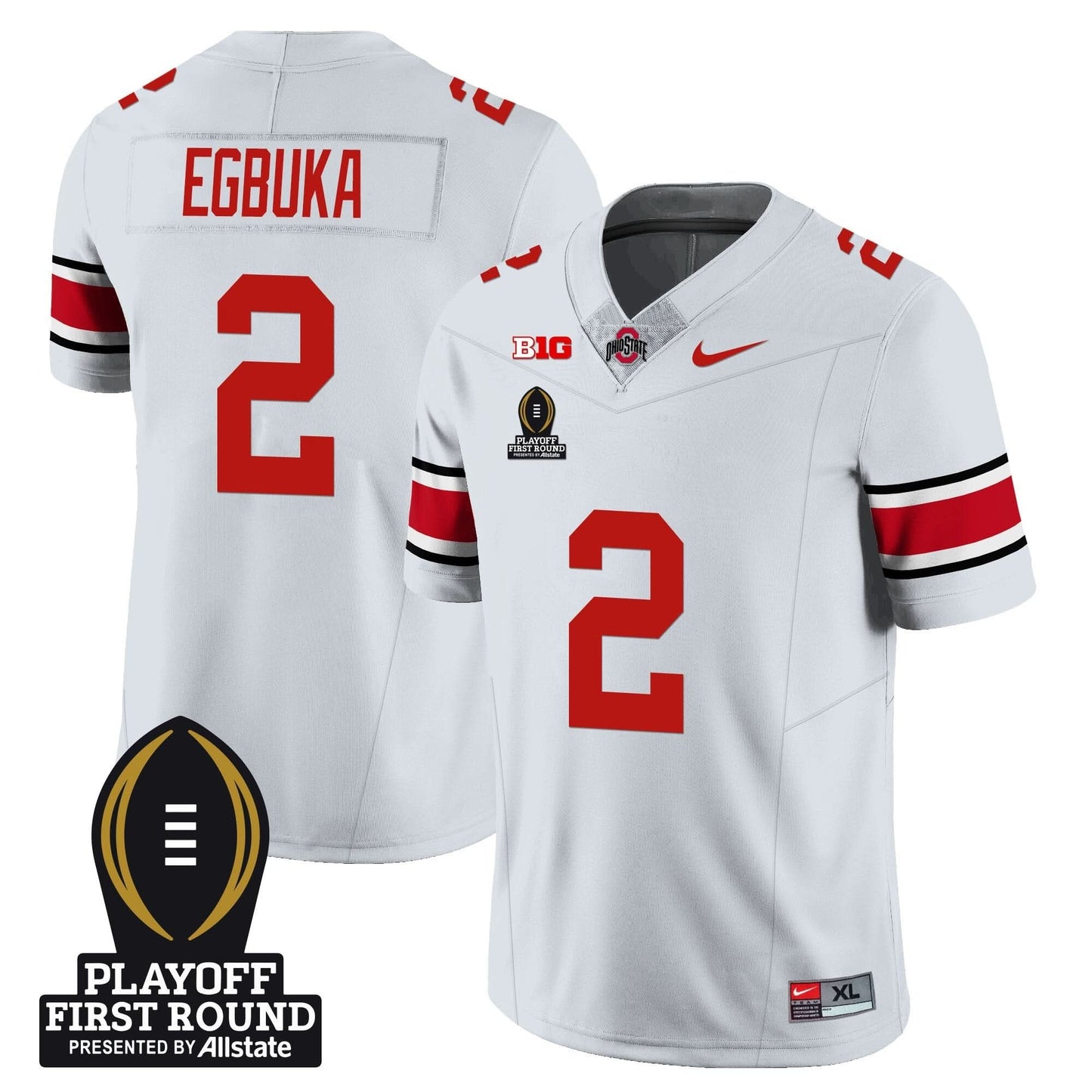 Ohio State Buckeyes Football - Playoff First Round Patch - All Stitched