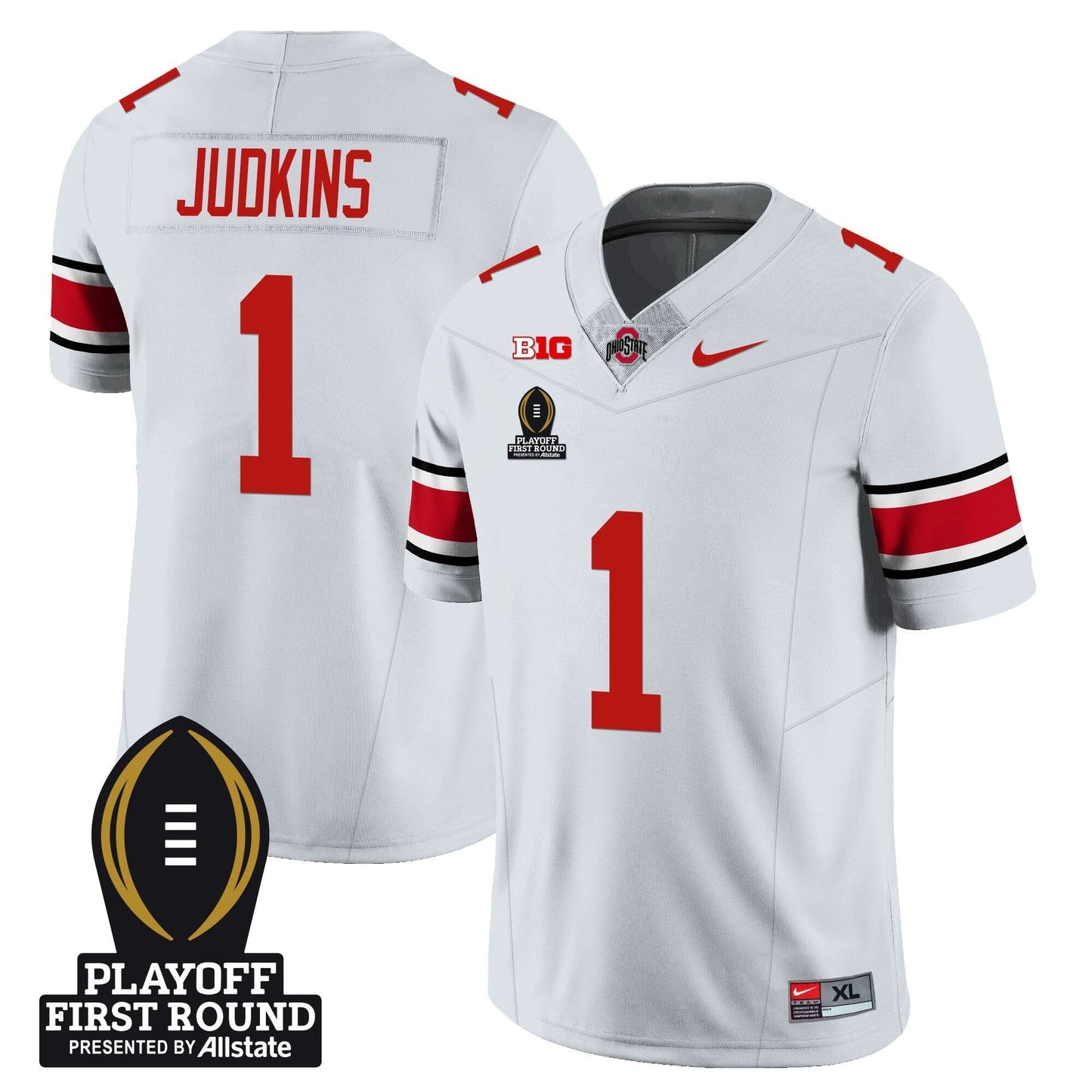 Ohio State Buckeyes Football - Playoff First Round Patch - All Stitched