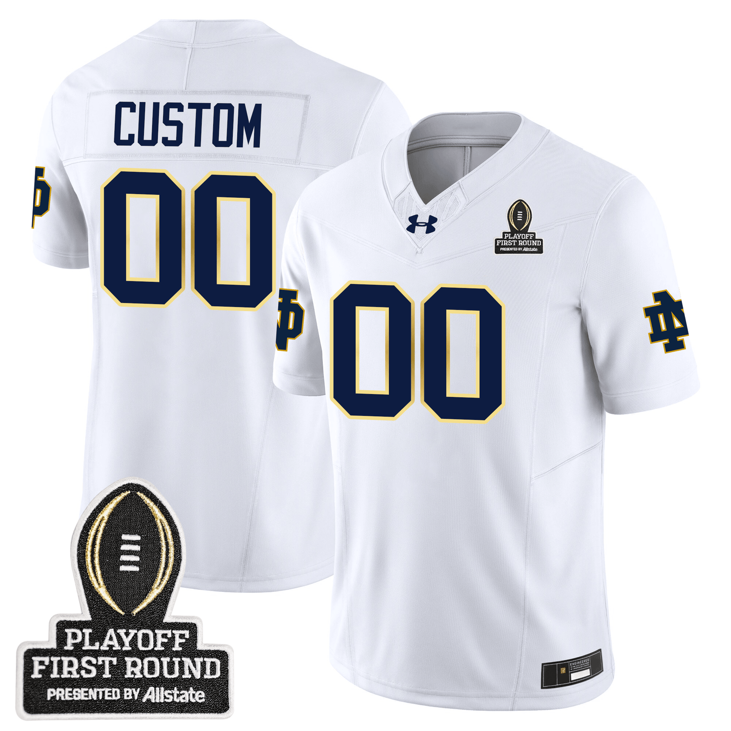Custom ND 24/25 Jersey - CFP First Round Patch