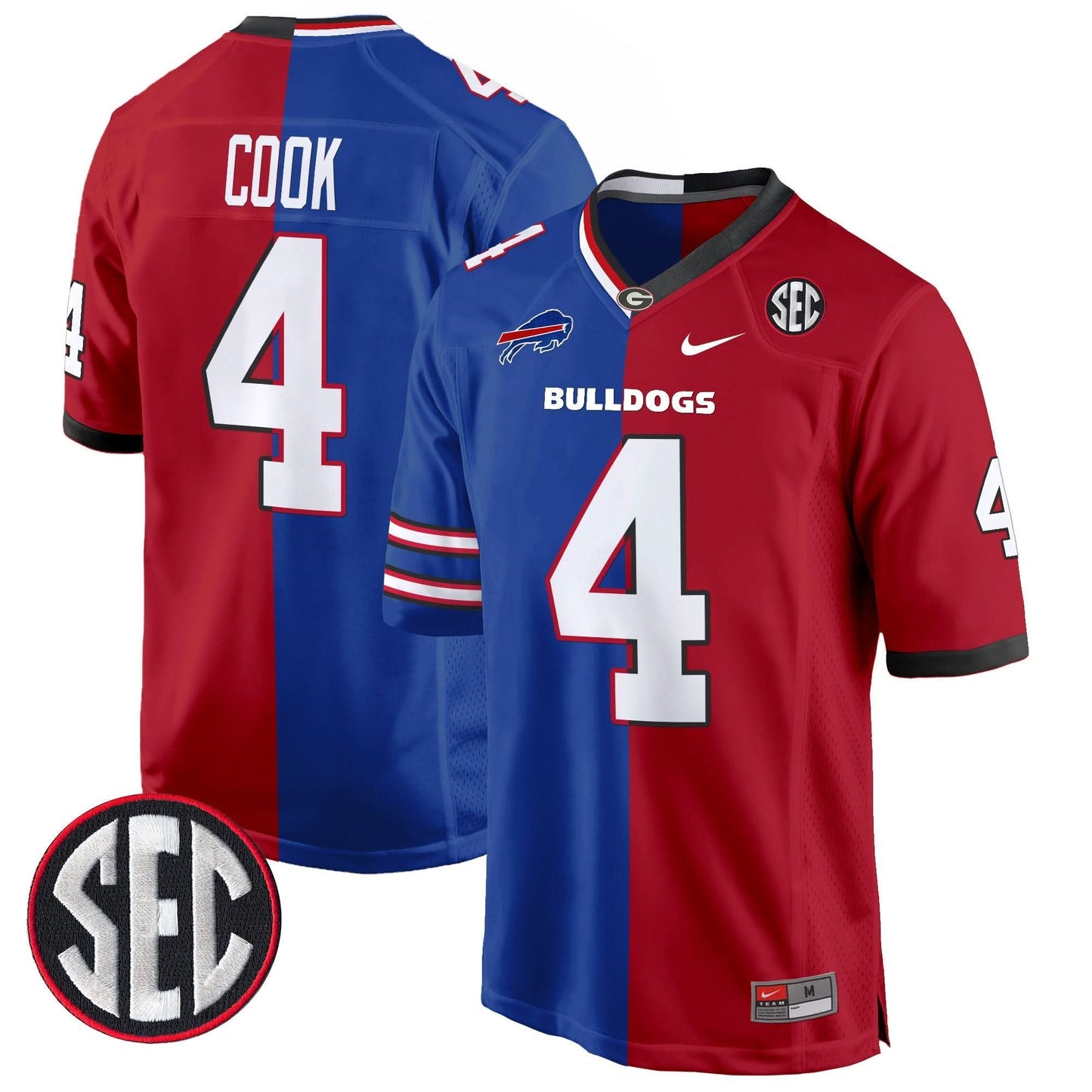Georgia Bulldogs Split Game Jersey - All Stitched