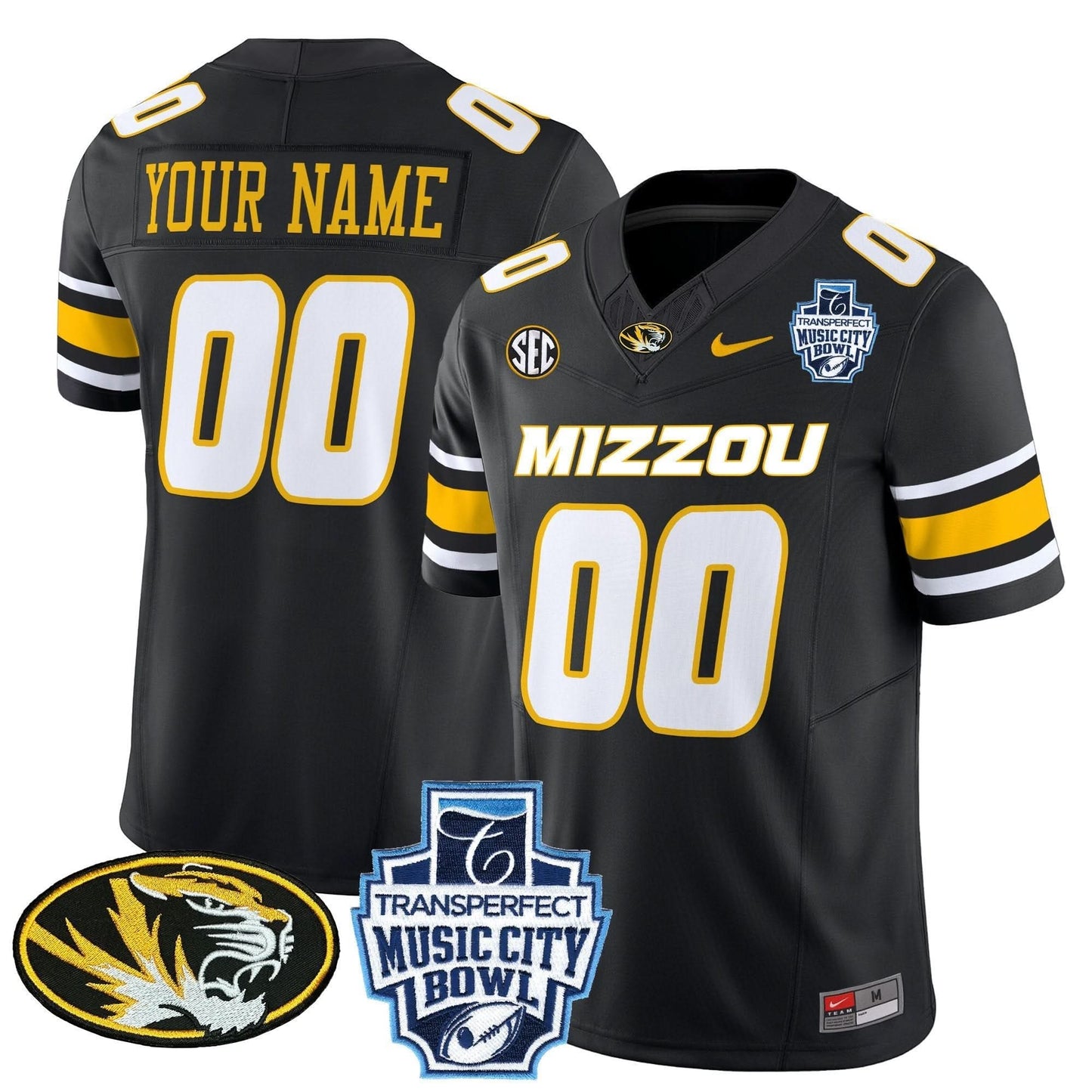 Missouri Tigers 2024 Music City Bowl Vapor Limited Custom Jersey - All Stitched