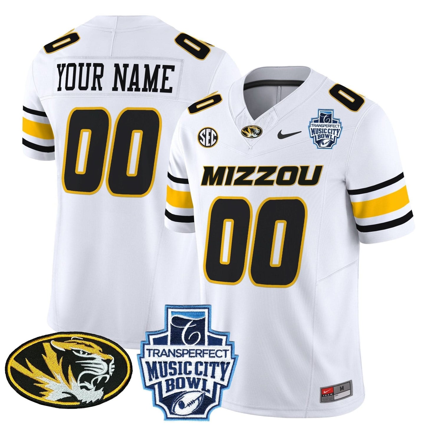 Missouri Tigers 2024 Music City Bowl Vapor Limited Custom Jersey - All Stitched