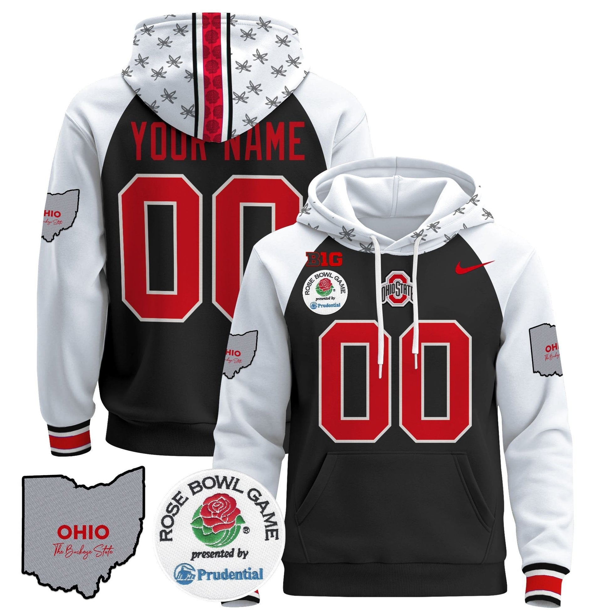 Ohio State Buckeyes Rose Bowl Custom Pullover Hoodie V2