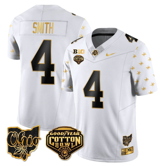 Ohio State Buckeyes 2024 Cotton Bowl Classic Jersey Gold - All Stitched