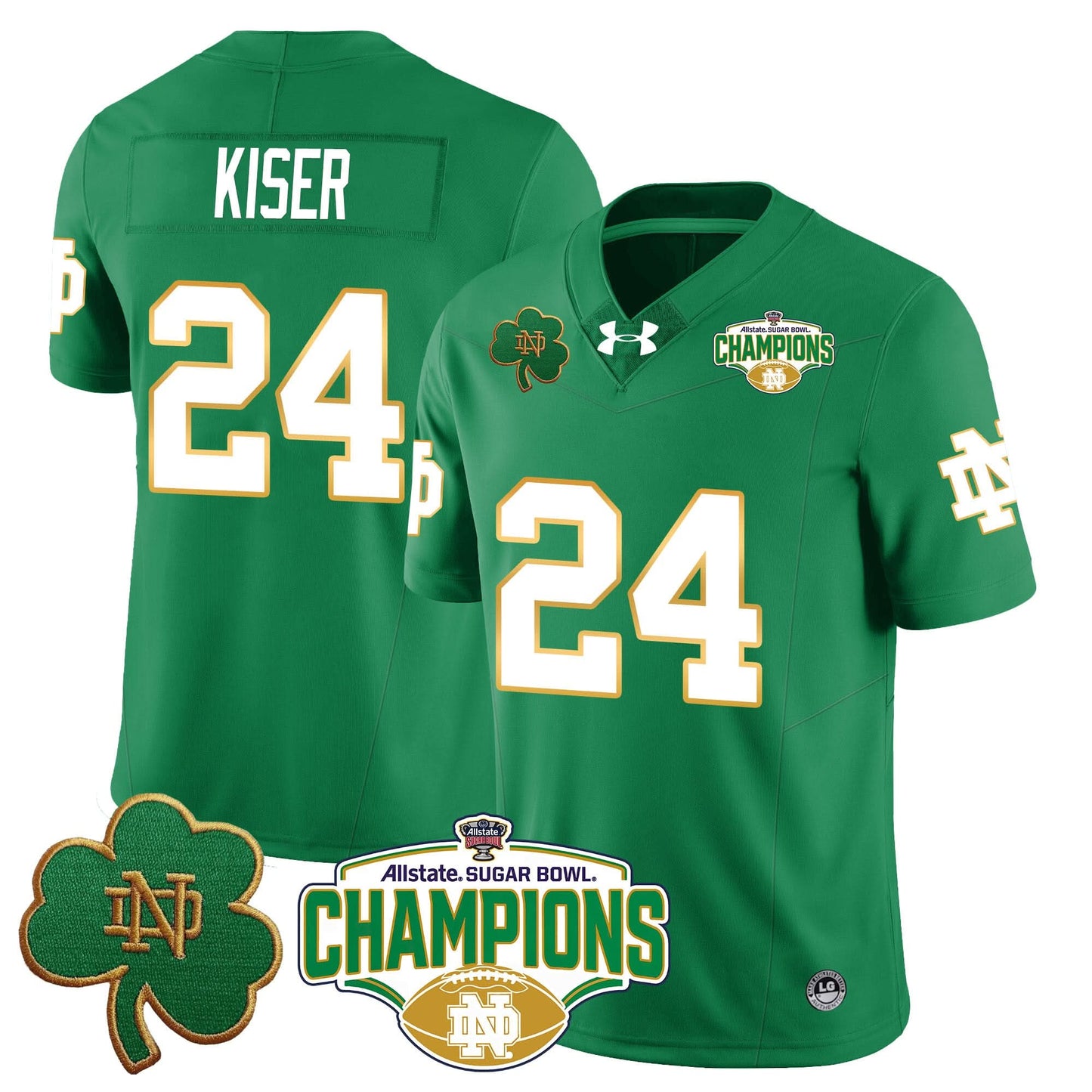 Notre Dame Fighting Irish 2025 Sugar Bowl Champions Jersey - All Stitched