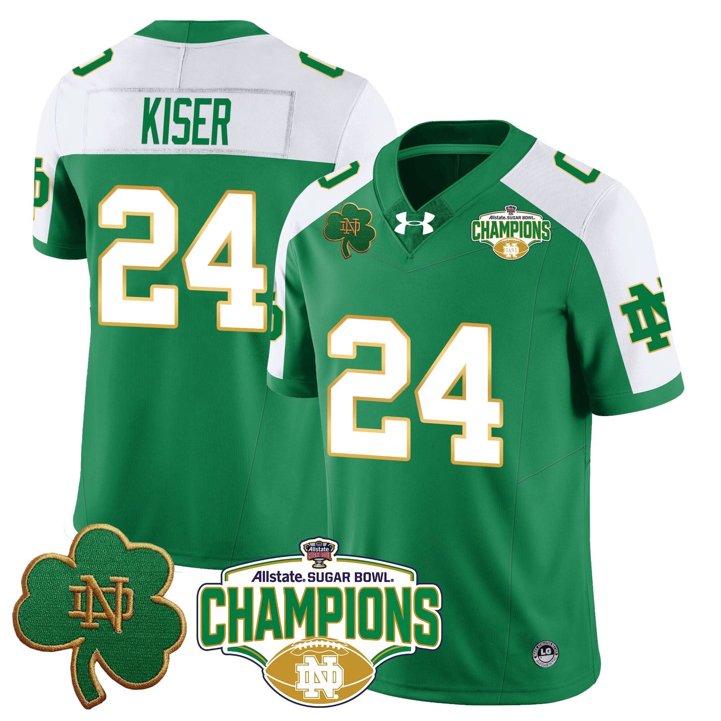 Notre Dame Fighting Irish 2025 Sugar Bowl Champions Jersey - All Stitched