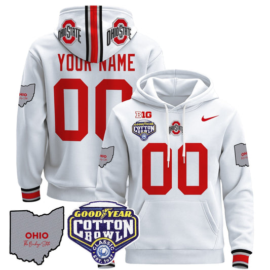 Ohio State Buckeyes Cotton Bowl Patch Custom Pullover Hoodie