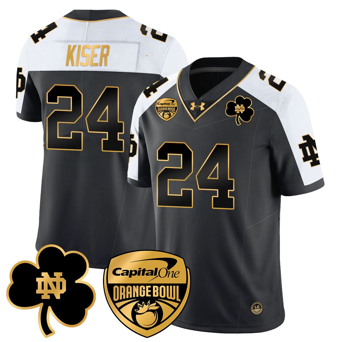 Notre Dame Fighting Irish 2025 Orange Bowl Jersey - All Stitched