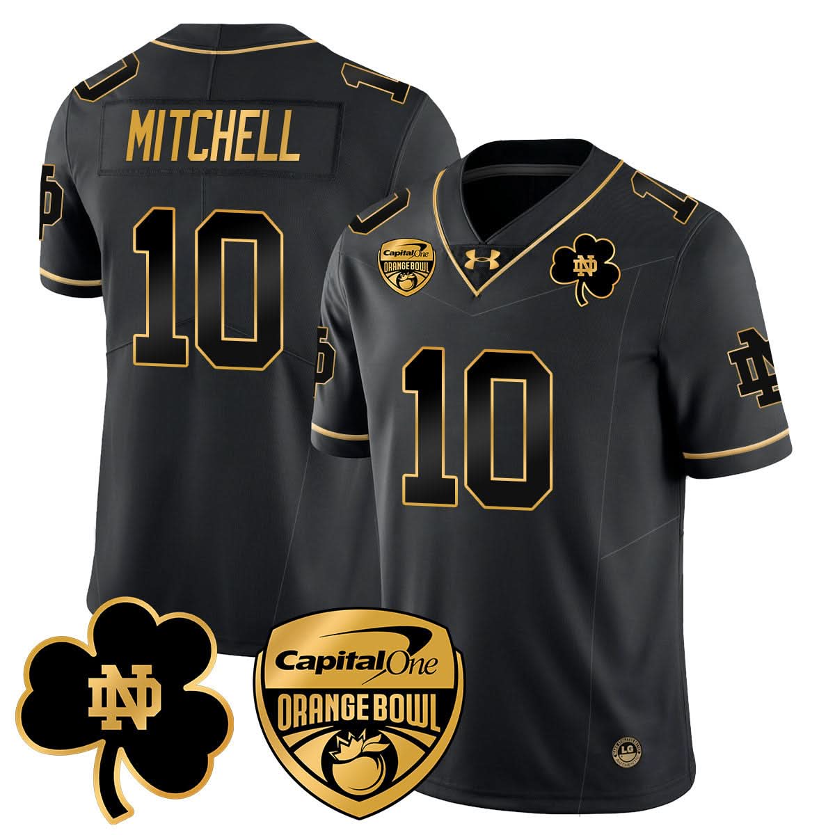 Notre Dame Fighting Irish 2025 Orange Bowl Jersey - All Stitched