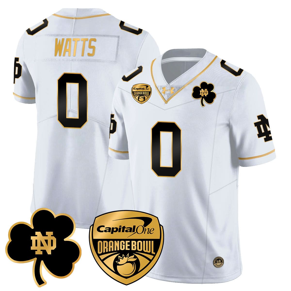 Notre Dame Fighting Irish 2025 Orange Bowl Jersey - All Stitched