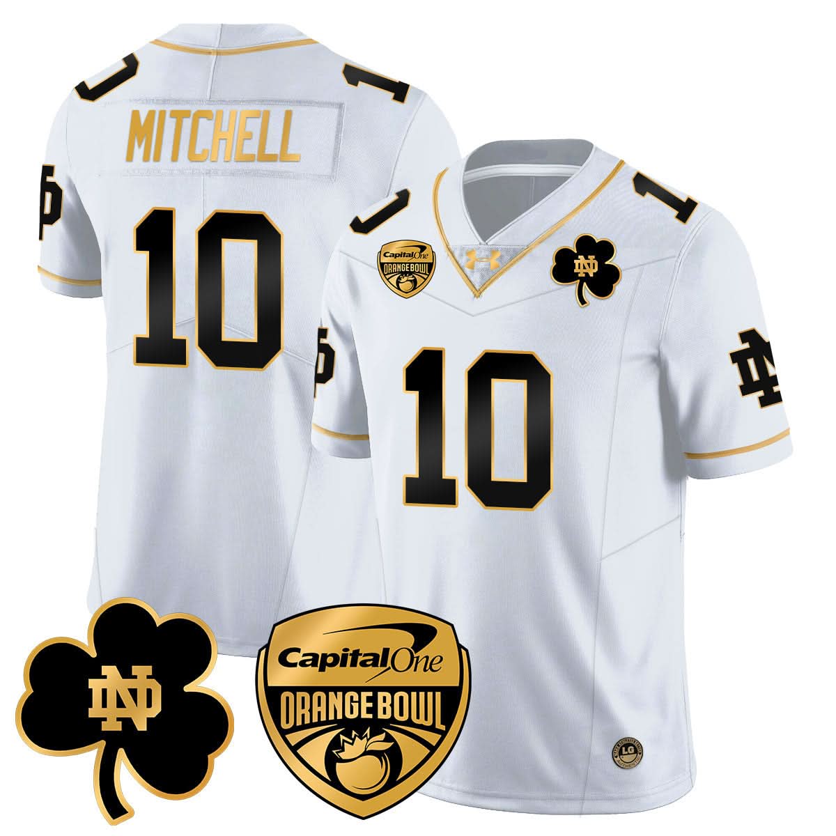 Notre Dame Fighting Irish 2025 Orange Bowl Jersey - All Stitched