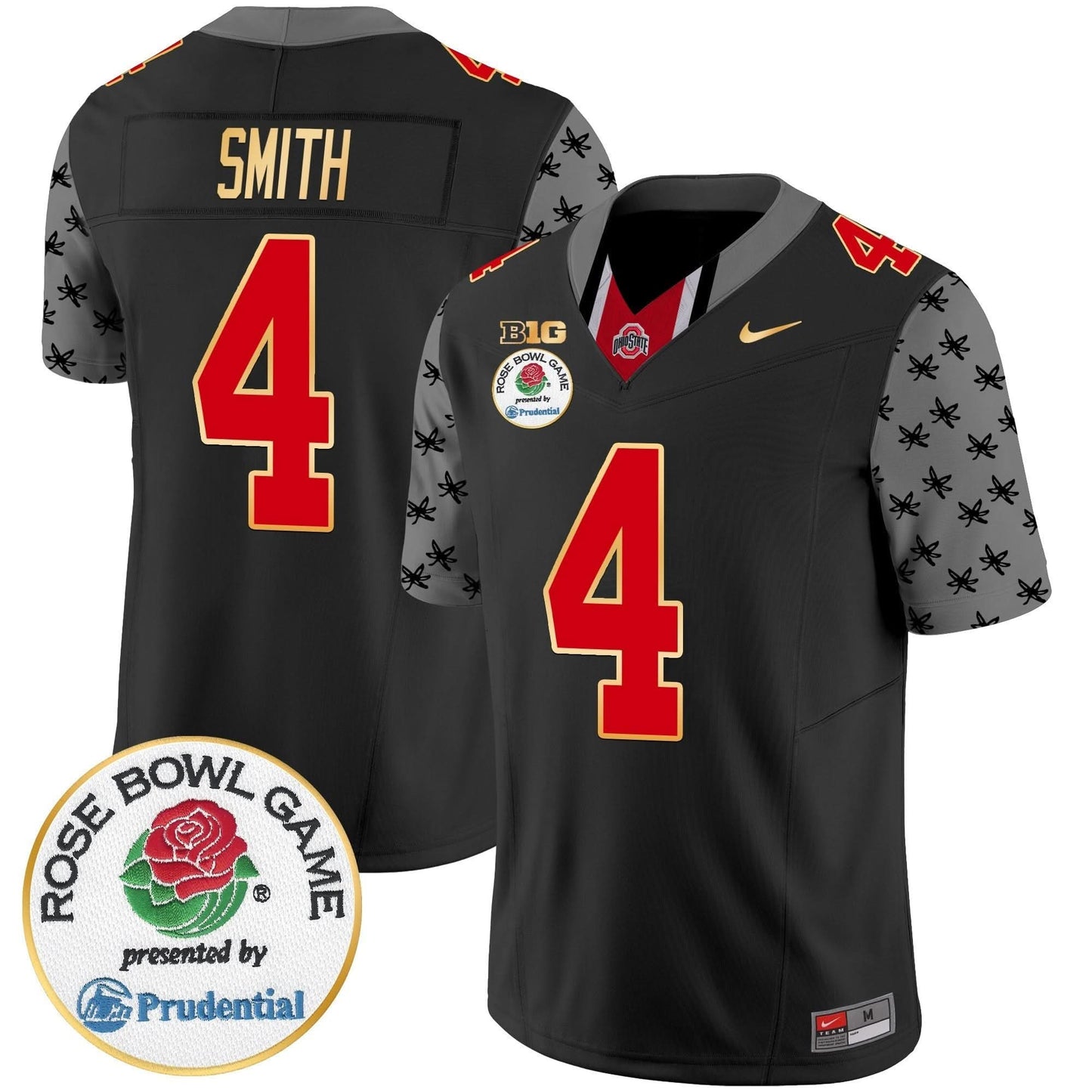 Ohio State Buckeyes Rose Bowl Gold Trim Vapor Limited Jersey - All Stitched