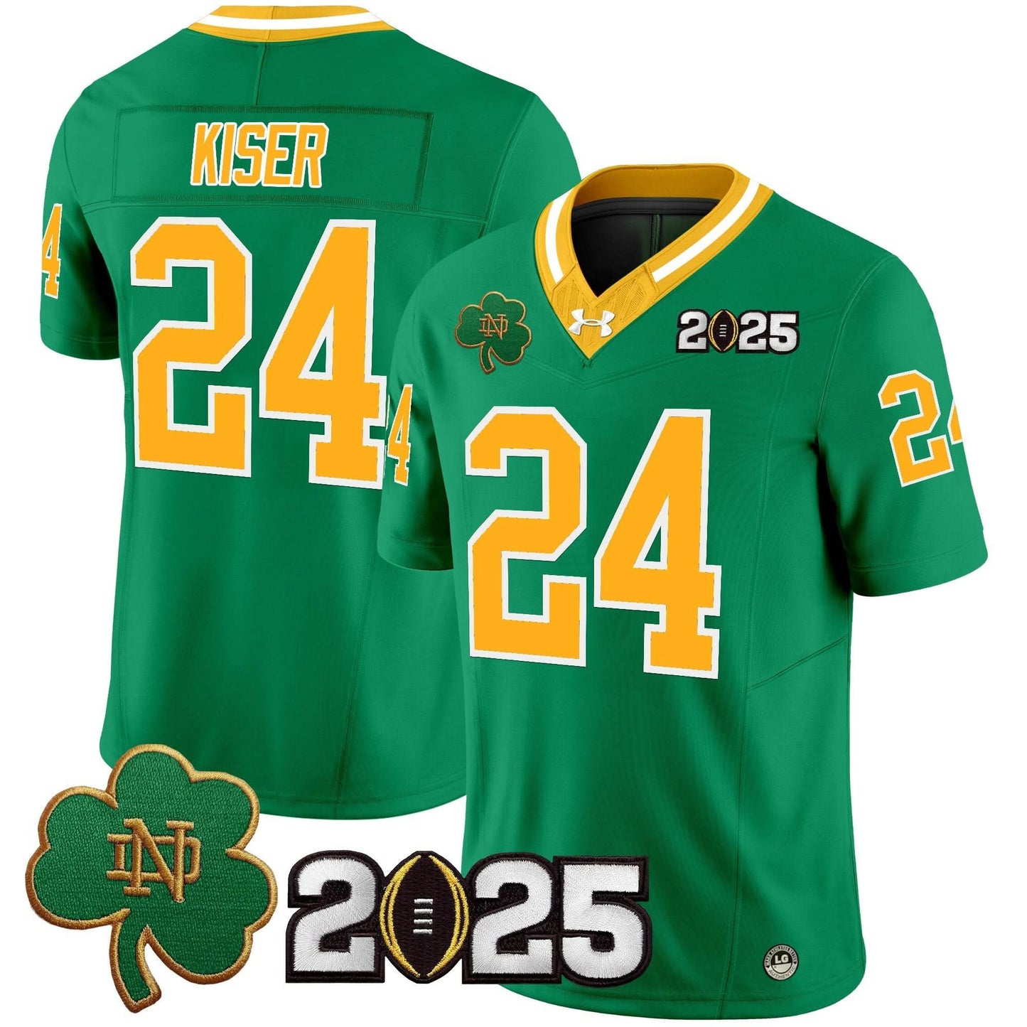 Notre Dame Fighting Irish 2025 CFP Final Patch Vapor Limited Jersey - All Stitched