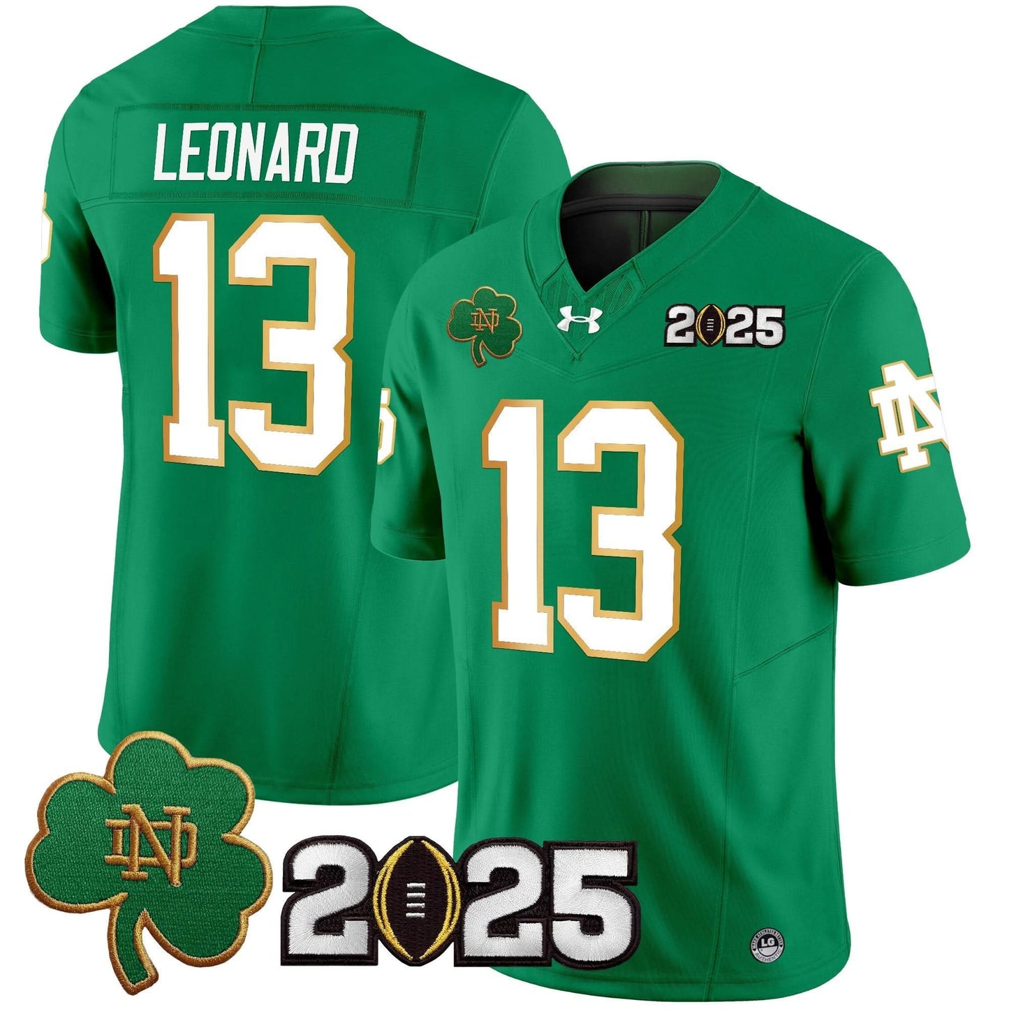 Notre Dame Fighting Irish 2025 CFP Final Patch Vapor Limited Jersey - All Stitched
