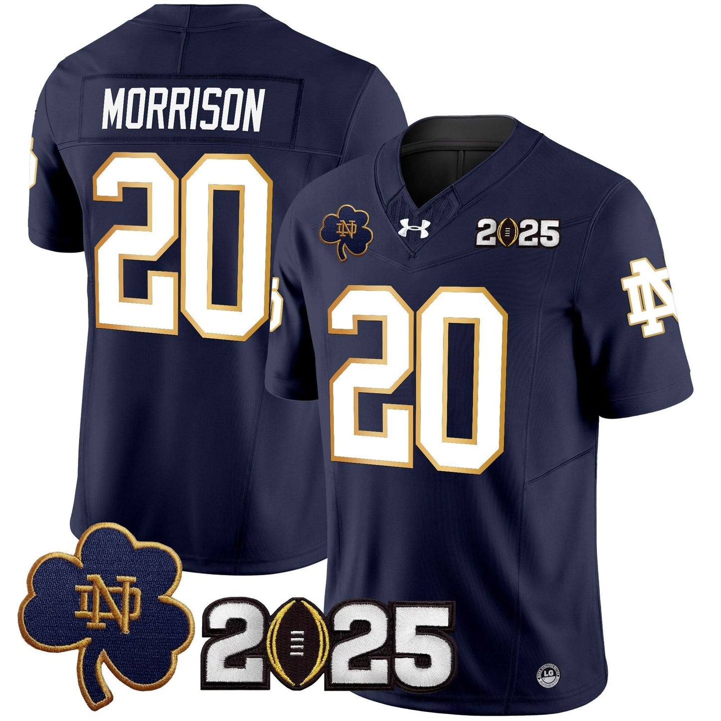 Notre Dame Fighting Irish 2025 CFP Final Patch Vapor Limited Jersey - All Stitched