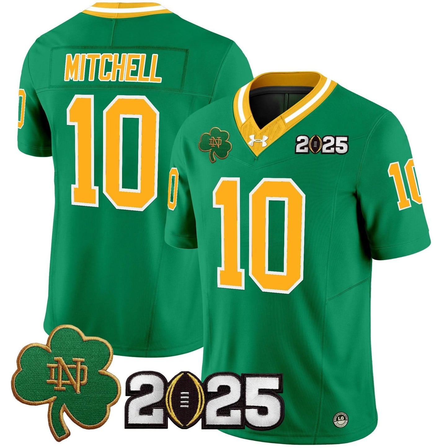 Notre Dame Fighting Irish 2025 CFP Final Patch Vapor Limited Jersey - All Stitched