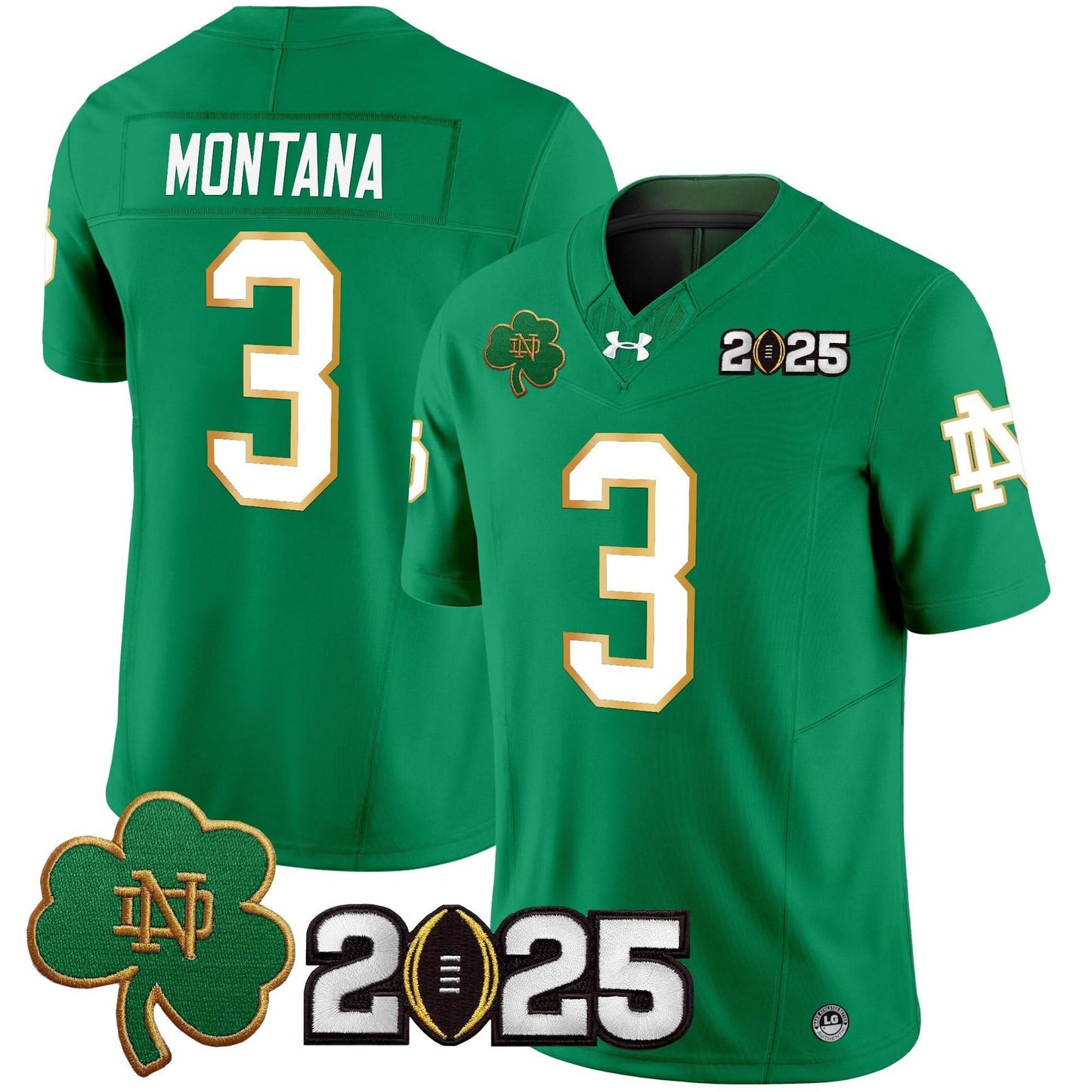 Notre Dame Fighting Irish 2025 CFP Final Patch Vapor Limited Jersey - All Stitched