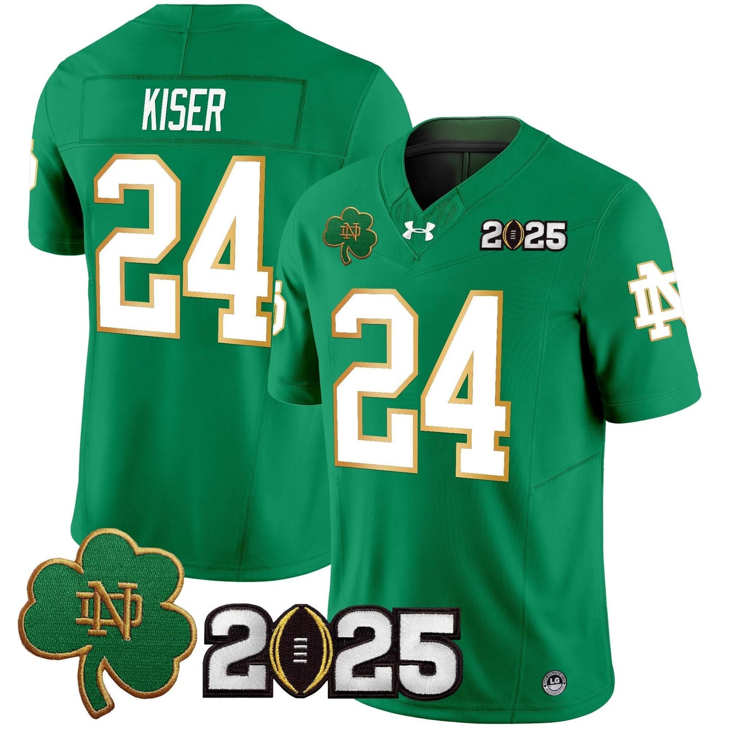 Notre Dame Fighting Irish 2025 CFP Final Patch Vapor Limited Jersey - All Stitched