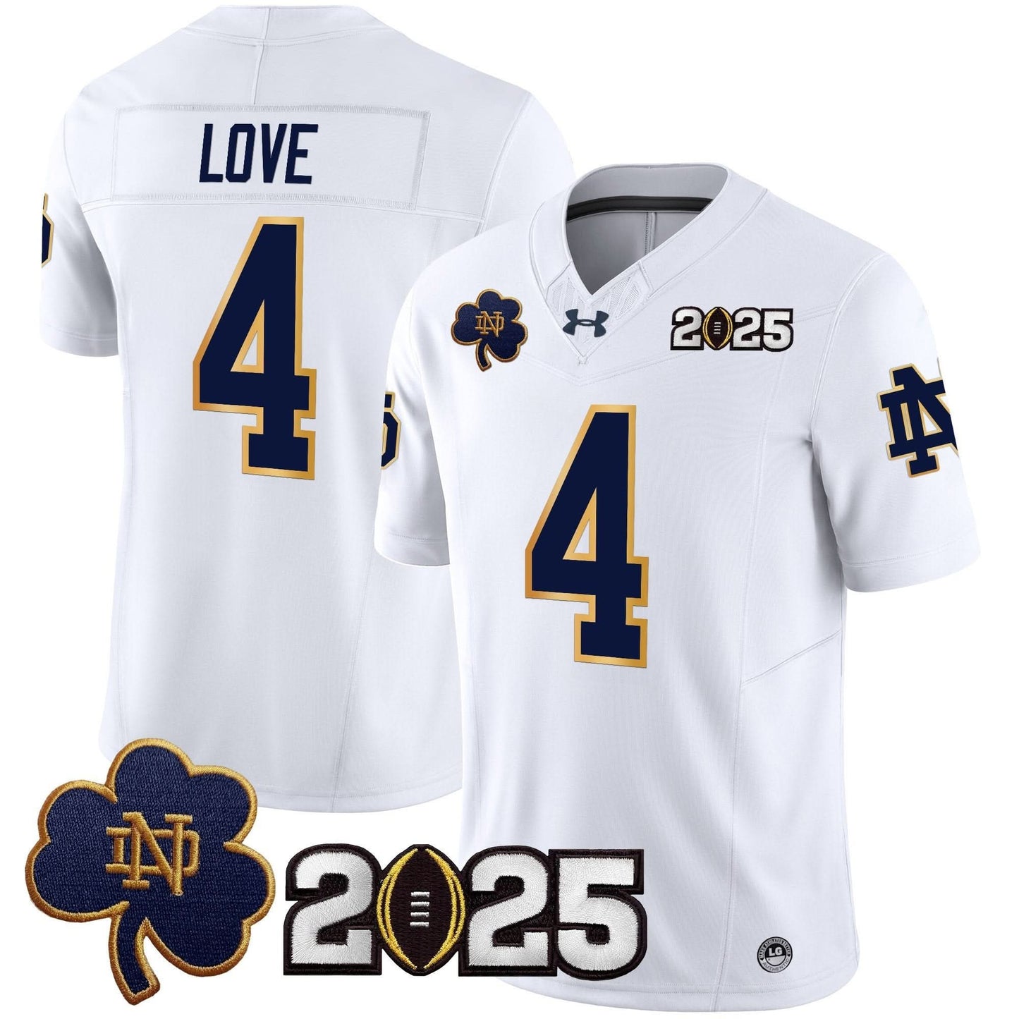 Notre Dame Fighting Irish 2025 CFP Final Patch Vapor Limited Jersey - All Stitched