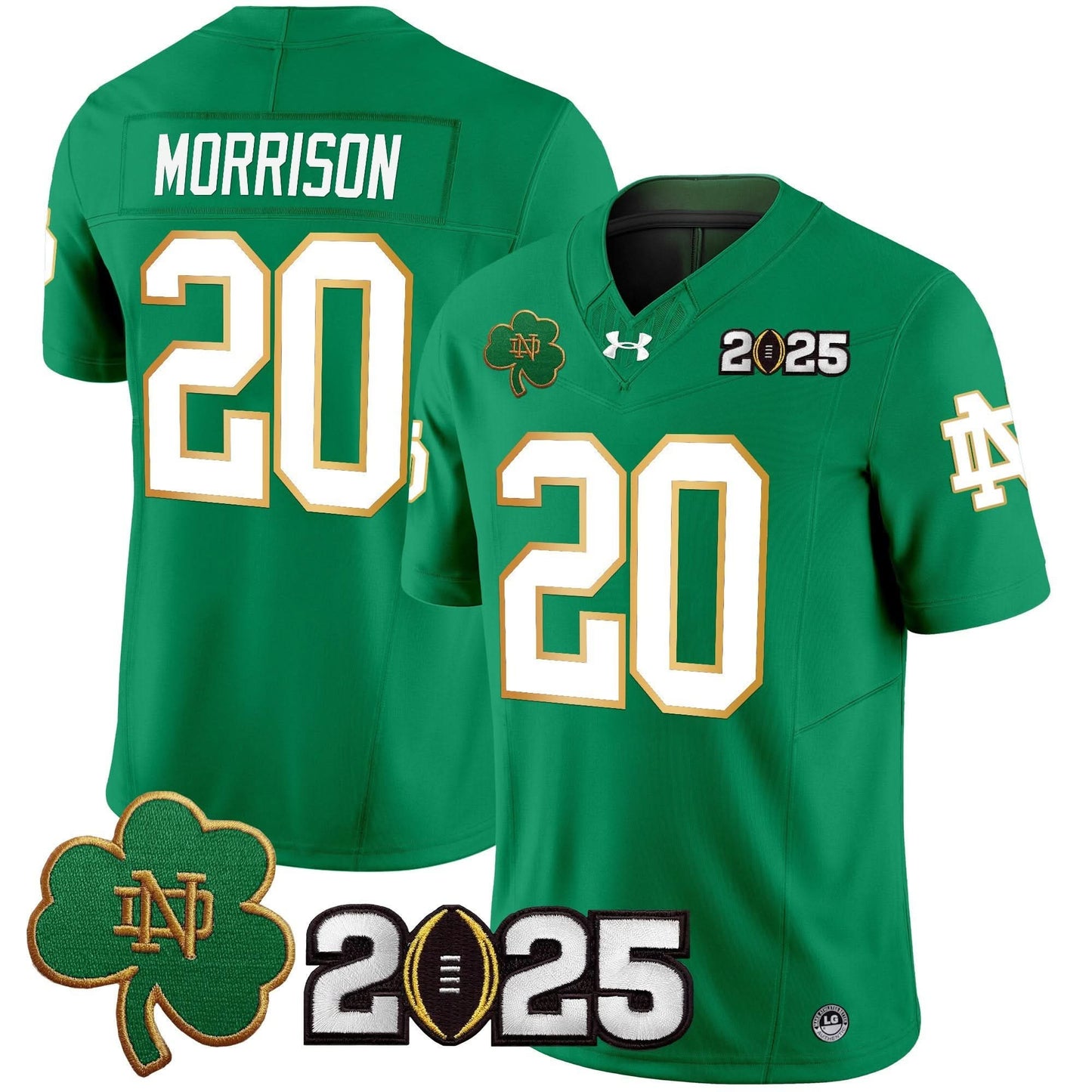 Notre Dame Fighting Irish 2025 CFP Final Patch Vapor Limited Jersey - All Stitched