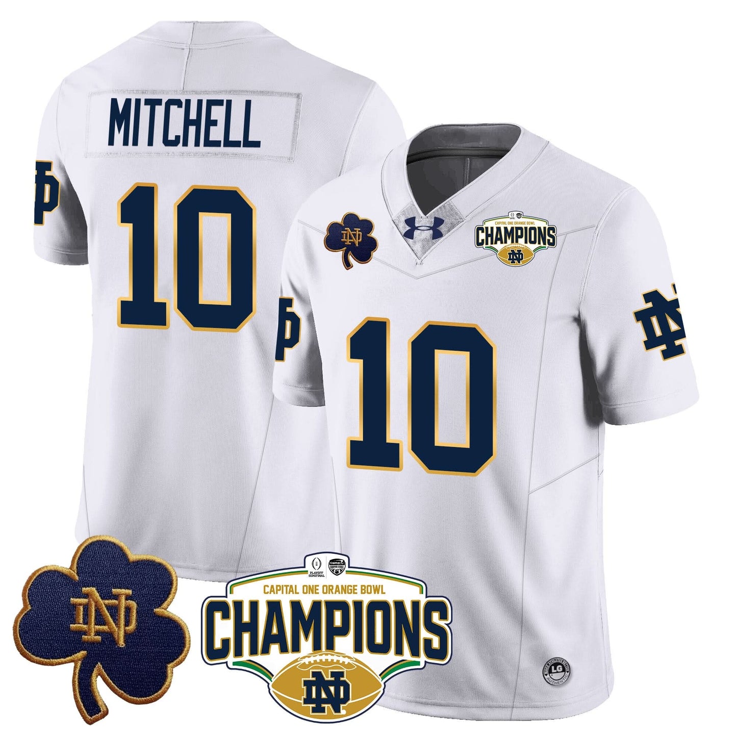 Notre Dame Fighting Irish 2025 Orange Bowl Champions Jersey N5 - All Stitched