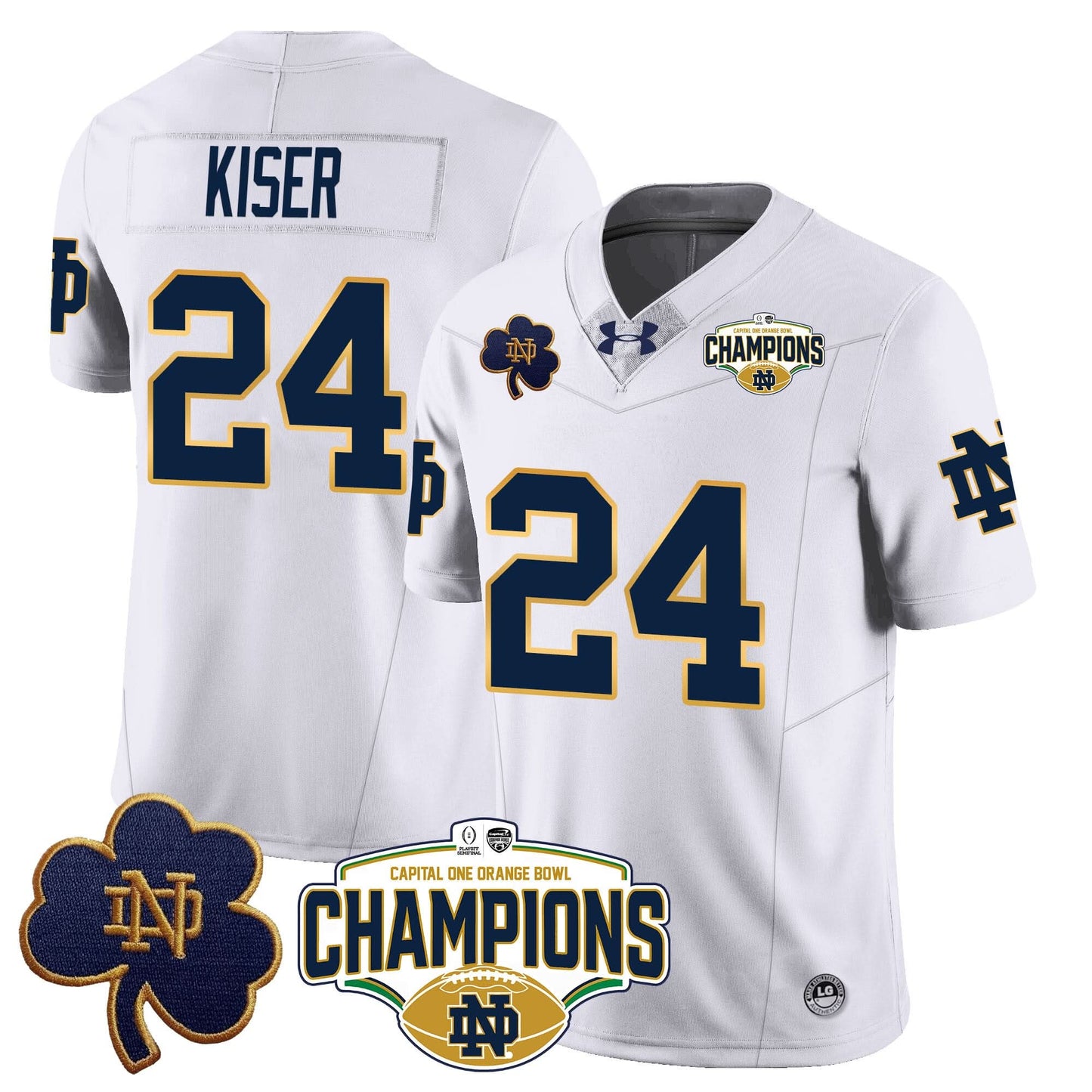 Notre Dame Fighting Irish 2025 Orange Bowl Champions Jersey N5 - All Stitched
