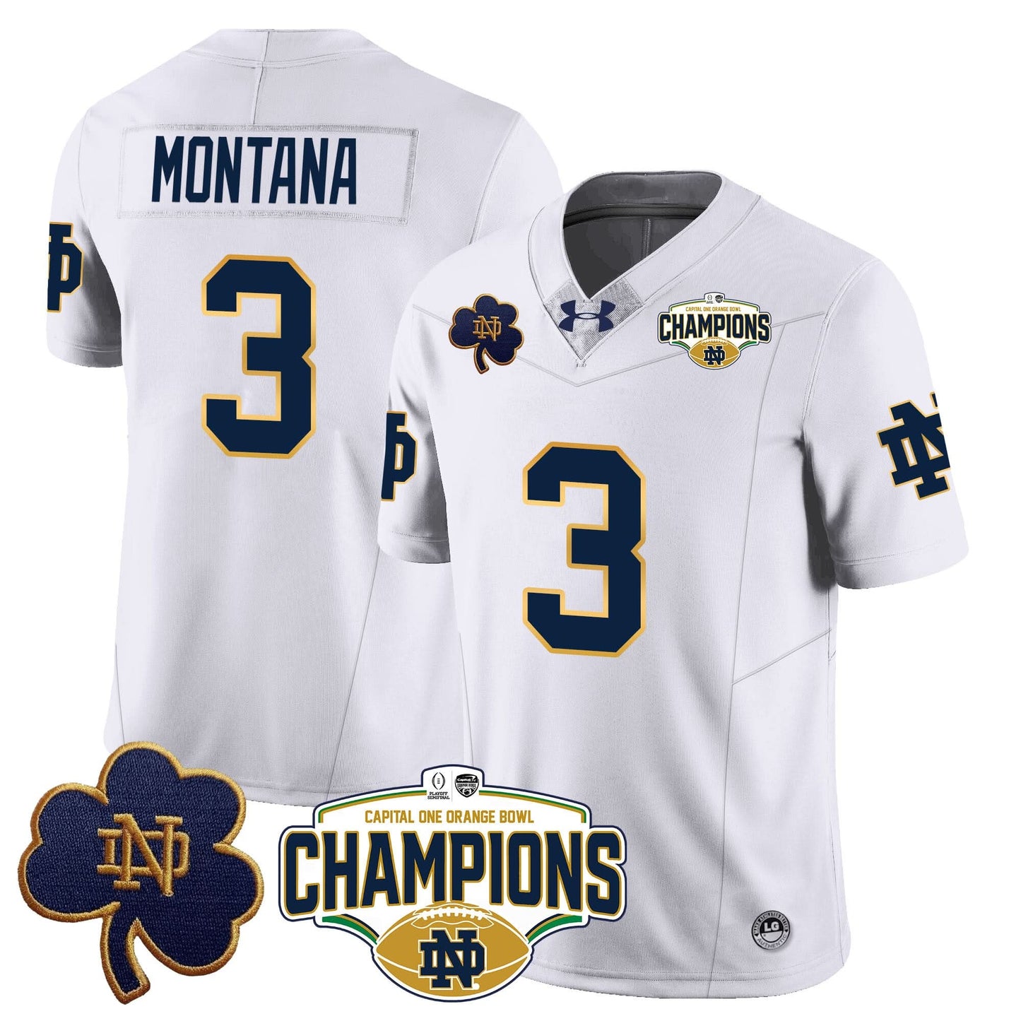 Notre Dame Fighting Irish 2025 Orange Bowl Champions Jersey N5 - All Stitched