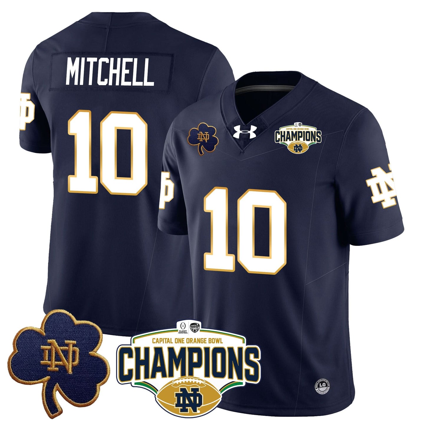 Notre Dame Fighting Irish 2025 Orange Bowl Champions Jersey N5 - All Stitched