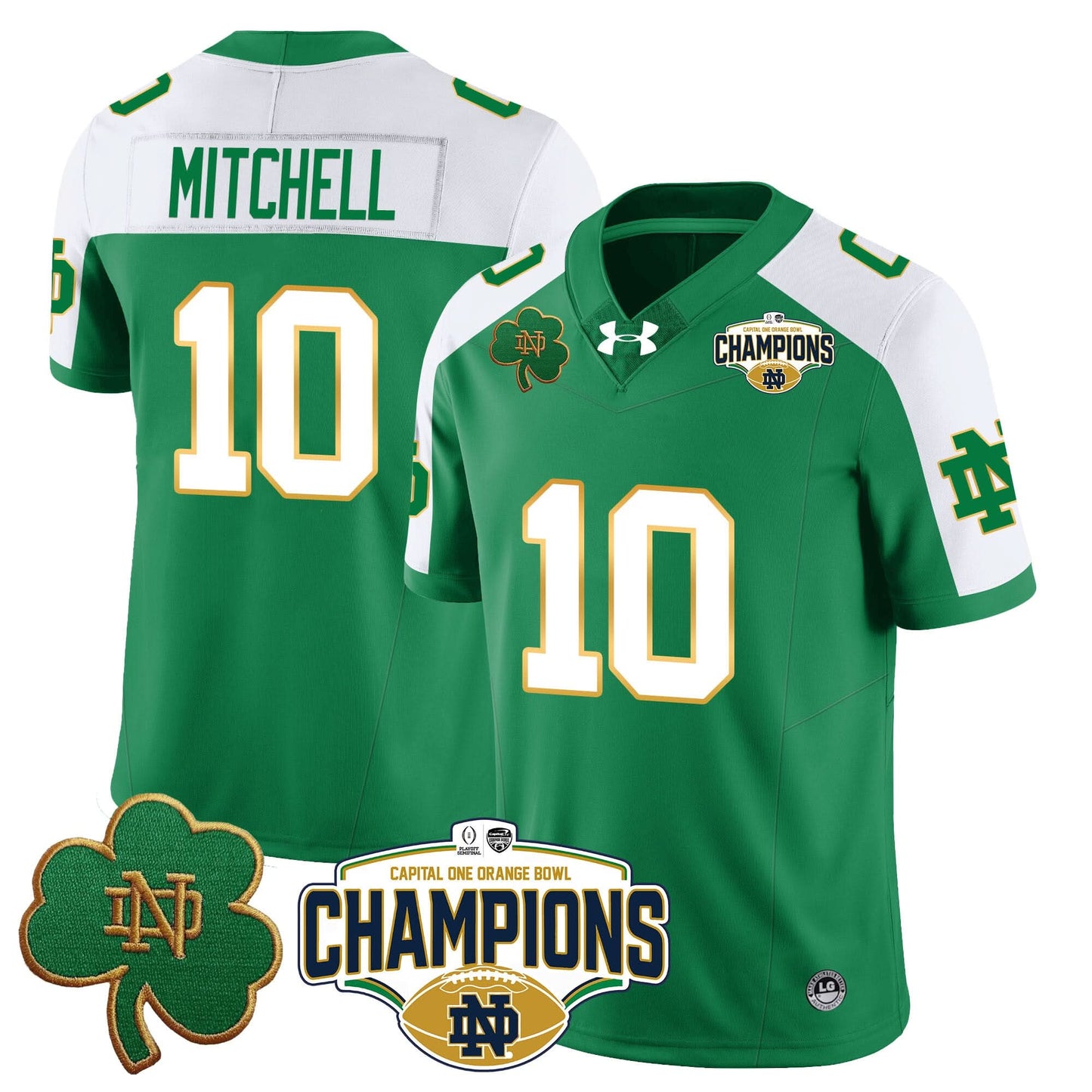 Notre Dame Fighting Irish 2025 Orange Bowl Champions Jersey N5 - All Stitched