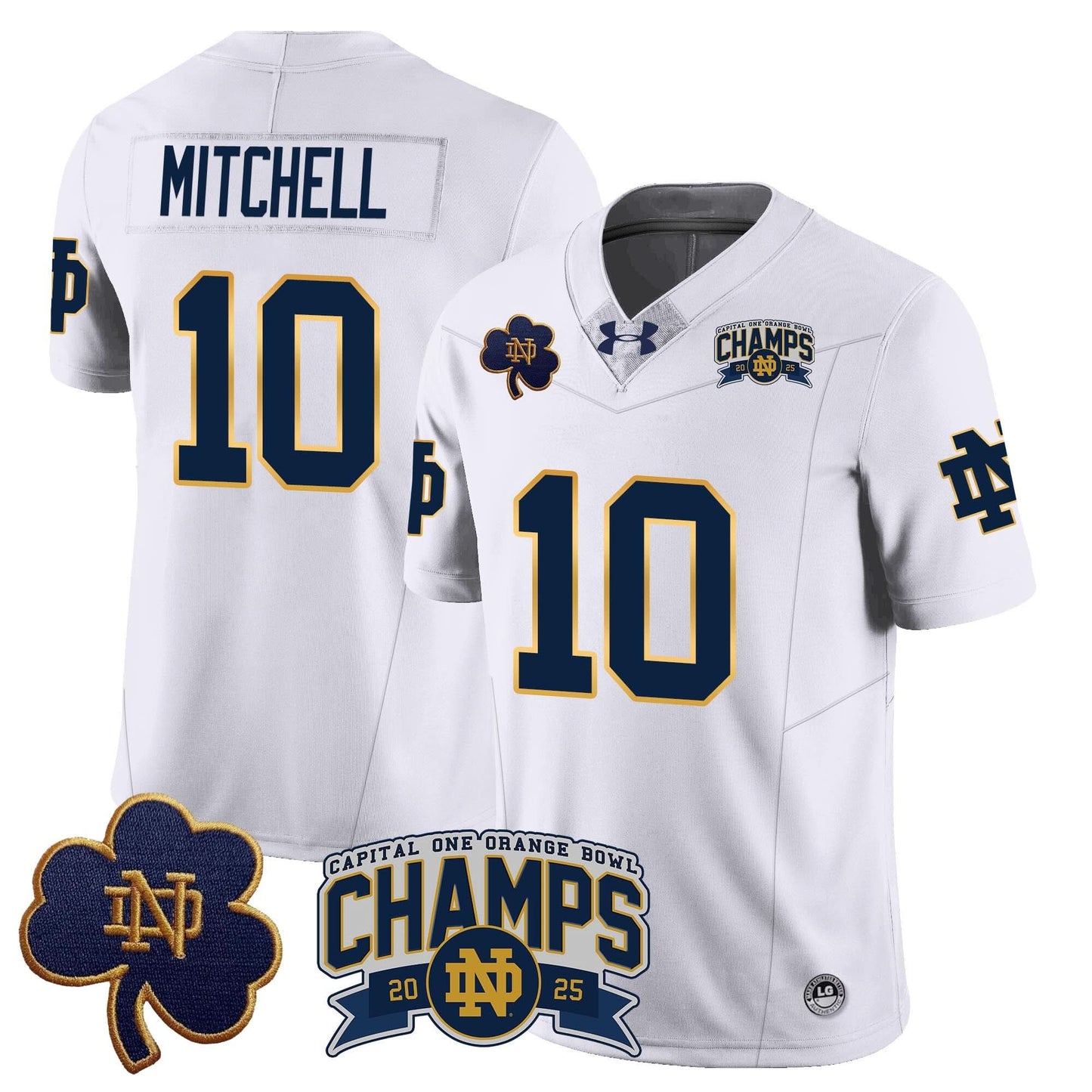 Notre Dame Fighting Irish 2025 Orange Bowl Champions Jersey N6 - All Stitched