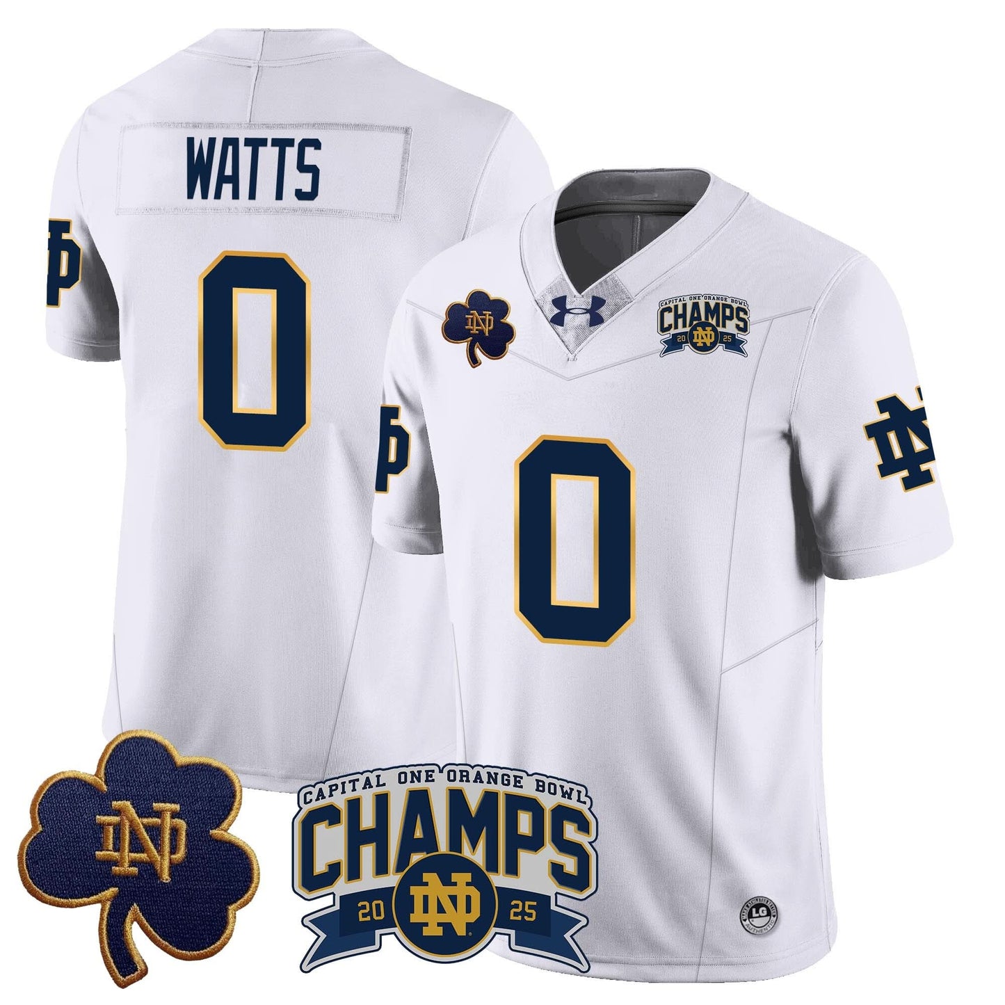 Notre Dame Fighting Irish 2025 Orange Bowl Champions Jersey N6 - All Stitched