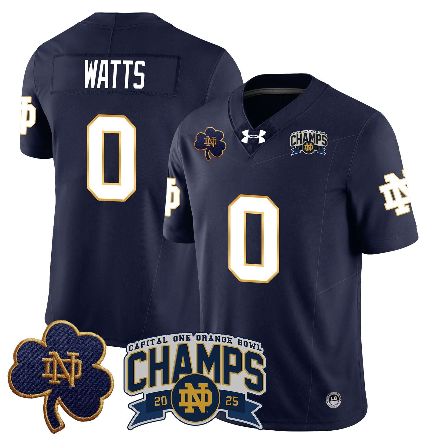 Notre Dame Fighting Irish 2025 Orange Bowl Champions Jersey N6 - All Stitched