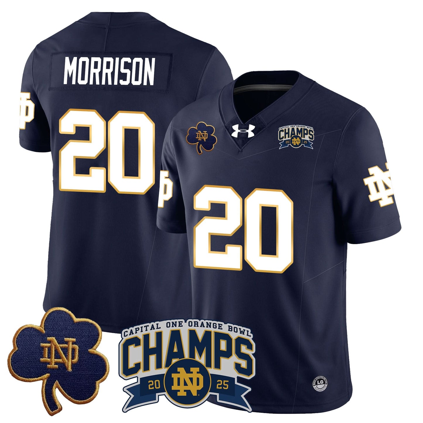 Notre Dame Fighting Irish 2025 Orange Bowl Champions Jersey N6 - All Stitched