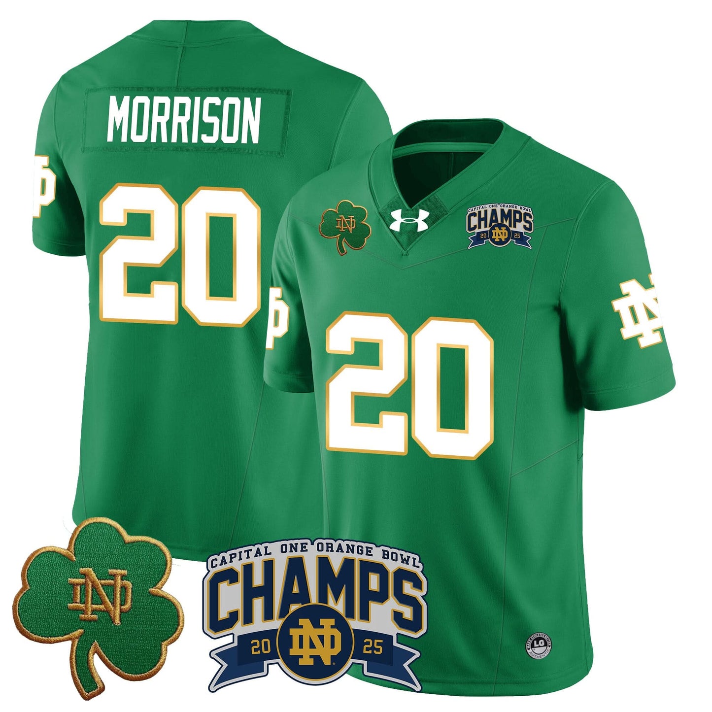 Notre Dame Fighting Irish 2025 Orange Bowl Champions Jersey N6 - All Stitched