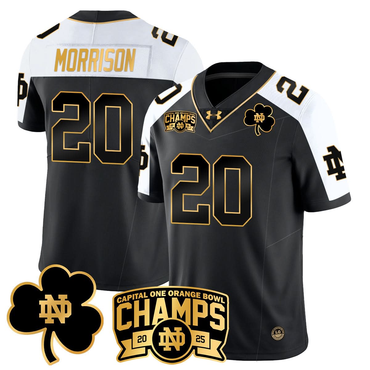 Notre Dame Fighting Irish 2025 Orange Bowl Champions Jersey N6 - All Stitched