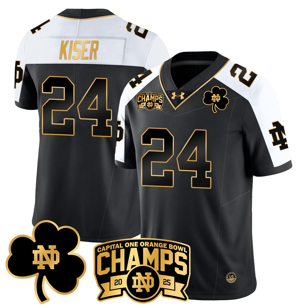 Notre Dame Fighting Irish 2025 Orange Bowl Champions Jersey N6 - All Stitched