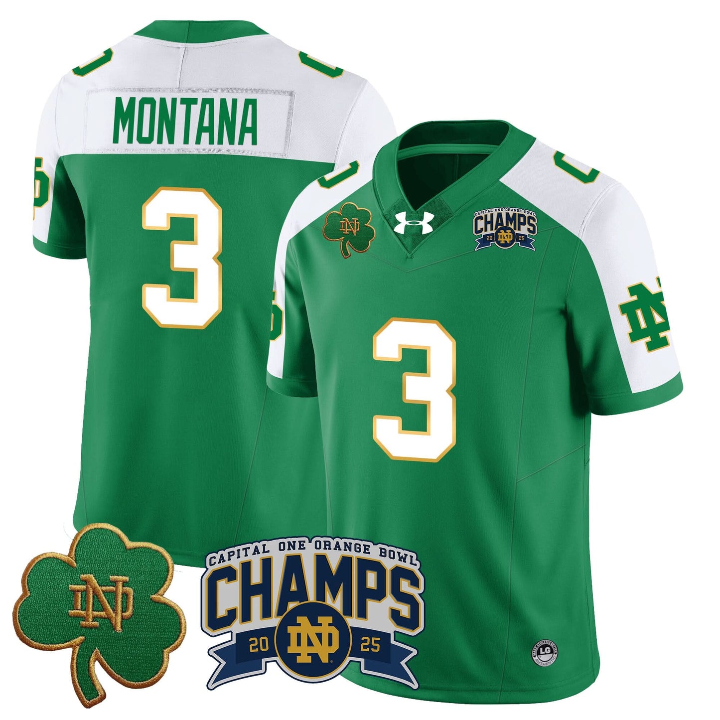 Notre Dame Fighting Irish 2025 Orange Bowl Champions Jersey N6 - All Stitched