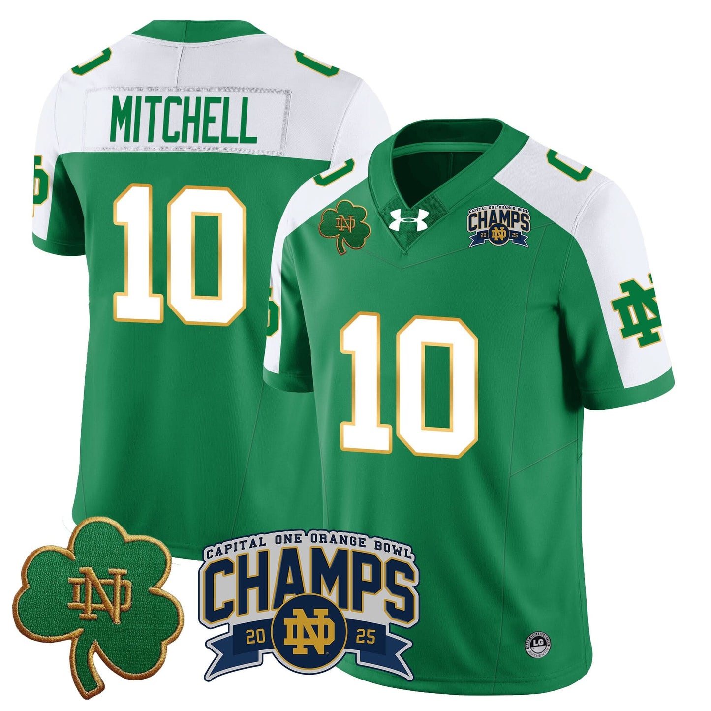 Notre Dame Fighting Irish 2025 Orange Bowl Champions Jersey N6 - All Stitched
