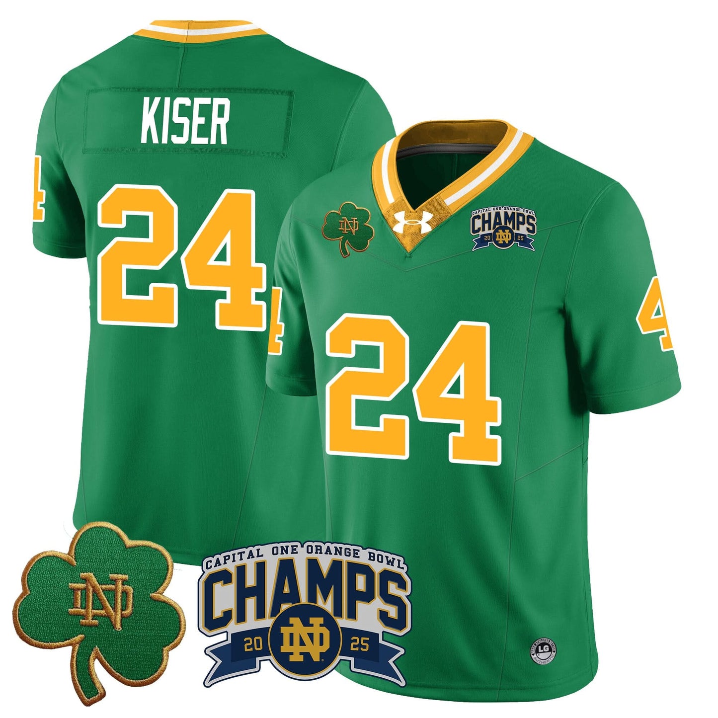 Notre Dame Fighting Irish 2025 Orange Bowl Champions Jersey N6 - All Stitched