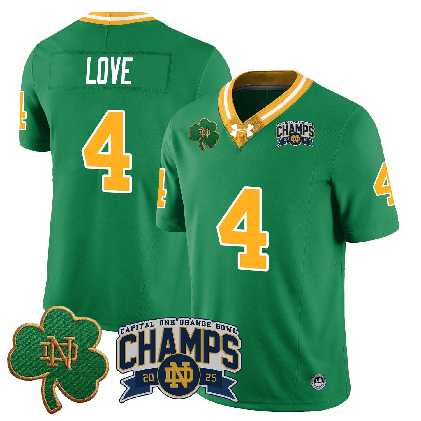 Notre Dame Fighting Irish 2025 Orange Bowl Champions Jersey N6 - All Stitched