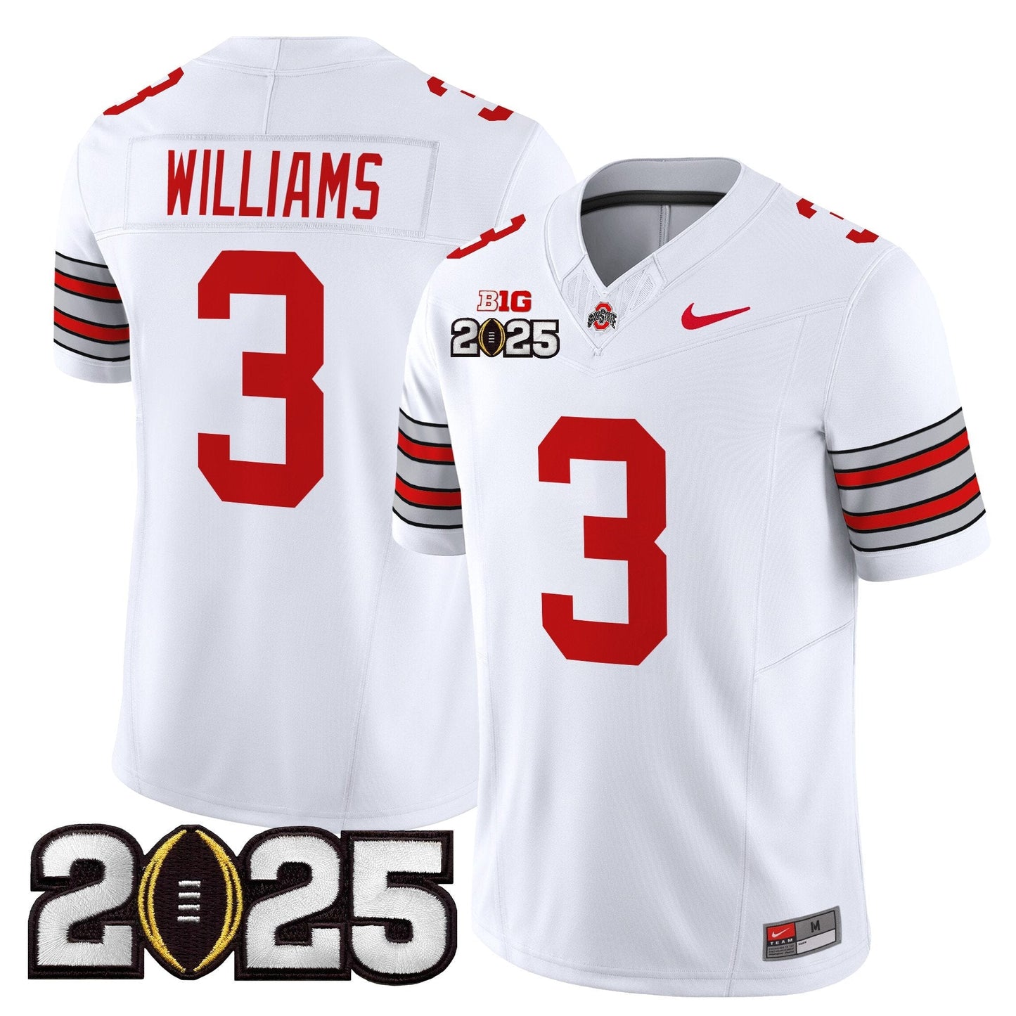 OSU 'Heritage Stripe' 2025 CFP Final Patch Vapor Limited Jersey - All Stitched