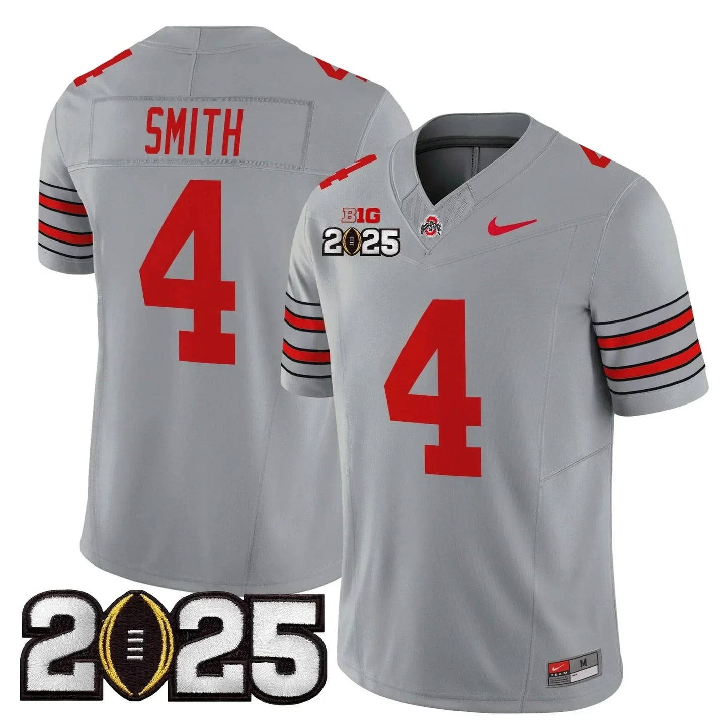 Ohio State Buckeyes Jeremiah Smith 2025 Patch Jersey - All Stitched
