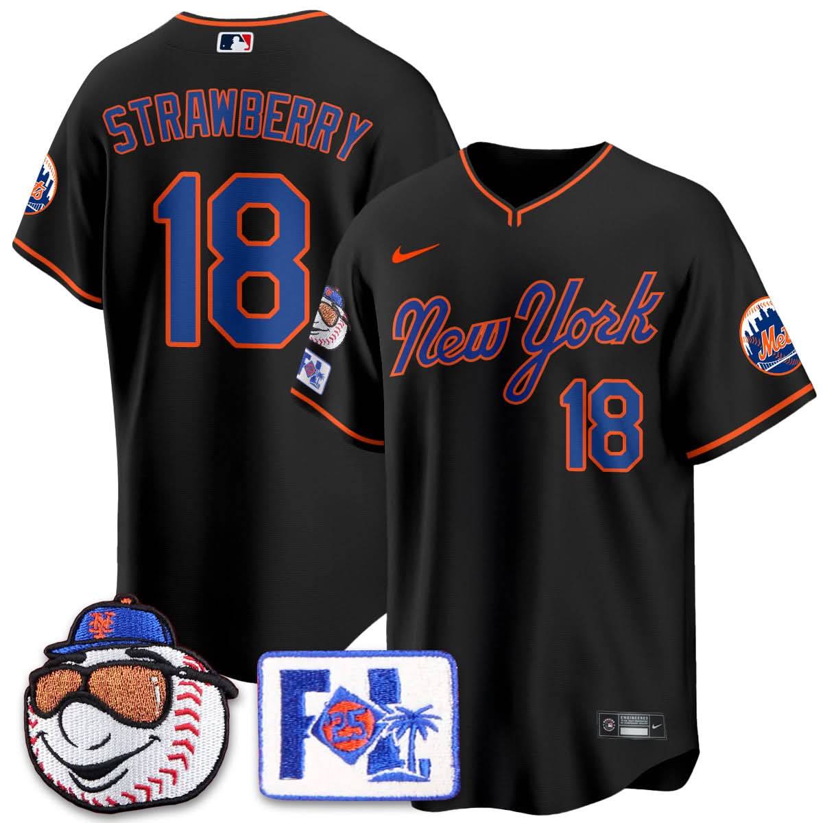 Men's New York Mets Blue Road 2025 Spring Training Jersey - All Stitched