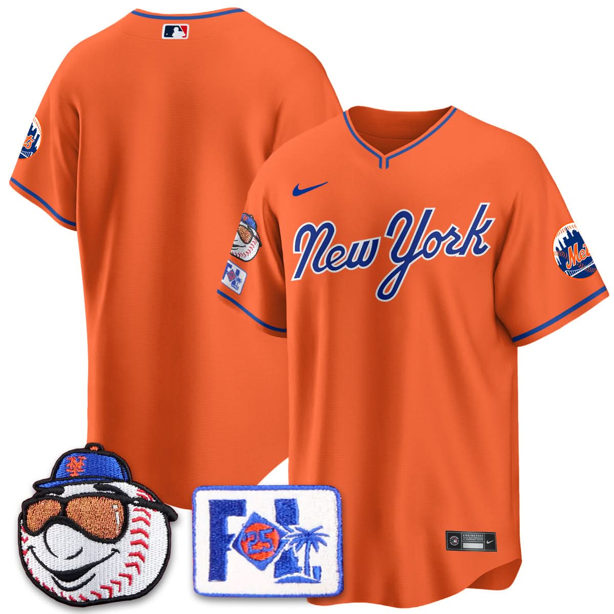 Men's New York Mets Blue Road 2025 Spring Training Jersey - All Stitched